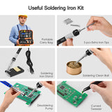 Electronics Soldering Iron, SREMTCH 80W Precision Soldering Iron Kit with LCD Display, Professional Soldering Iron Kit with Adjustable Temperature 392℉ - 842℉, ON/OFF Switch, Welding Accessories SREMTCH