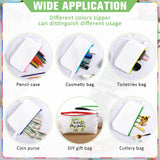 30 Pieces Makeup Bags in Bulk Canvas Pencil Bag Travel Cosmetic Bags Blank DIY Craft Bag Canvas Pen Case Pencil Pouch Makeup Pouch Canvas Zipper Pouch Bags for Girls Teens (9.84 x 5.11 x 1.96 Inches) Saintrygo