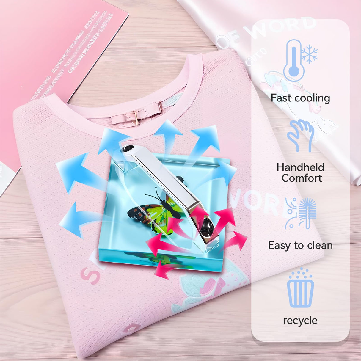 HTV Cooling Block for T Shirt, Cooling Block for Heat Press, 4"x4" Cooling Fast, Heat Press Accessories and Supplies, DTF Sublimation Vinyl, Heat Transfer Paper Luxiys