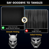 EndlessFilament PLA Filament Black 250g(0.55lbs) 3D Printer Filament - 1.75mm 3D Printing Filament - Fits Most FDM 3D Printers - Durable 1.75 mm Filamanet with Dimensional Accuracy +/- 0.02 mm ENDLESS FILAMENT