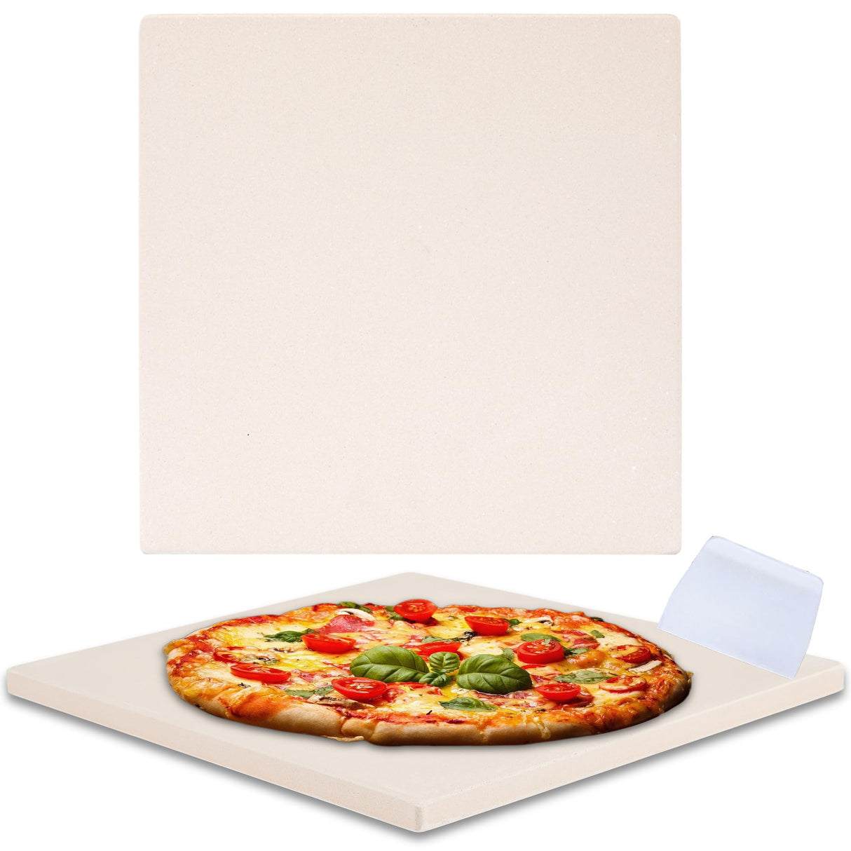Waykea 10”x10.4”x0.5” Pizza Stone for Toaster Oven | Rectangular Cordierite Grilling Stone Bread Baking Stone for Grill, Oven waykea