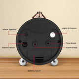 Peakeep 4" Small Battery Operated Antique Retro Analog Alarm Clock for Room Decor, Silent Elegant Bedside Desk Table Gift Clock Peakeep