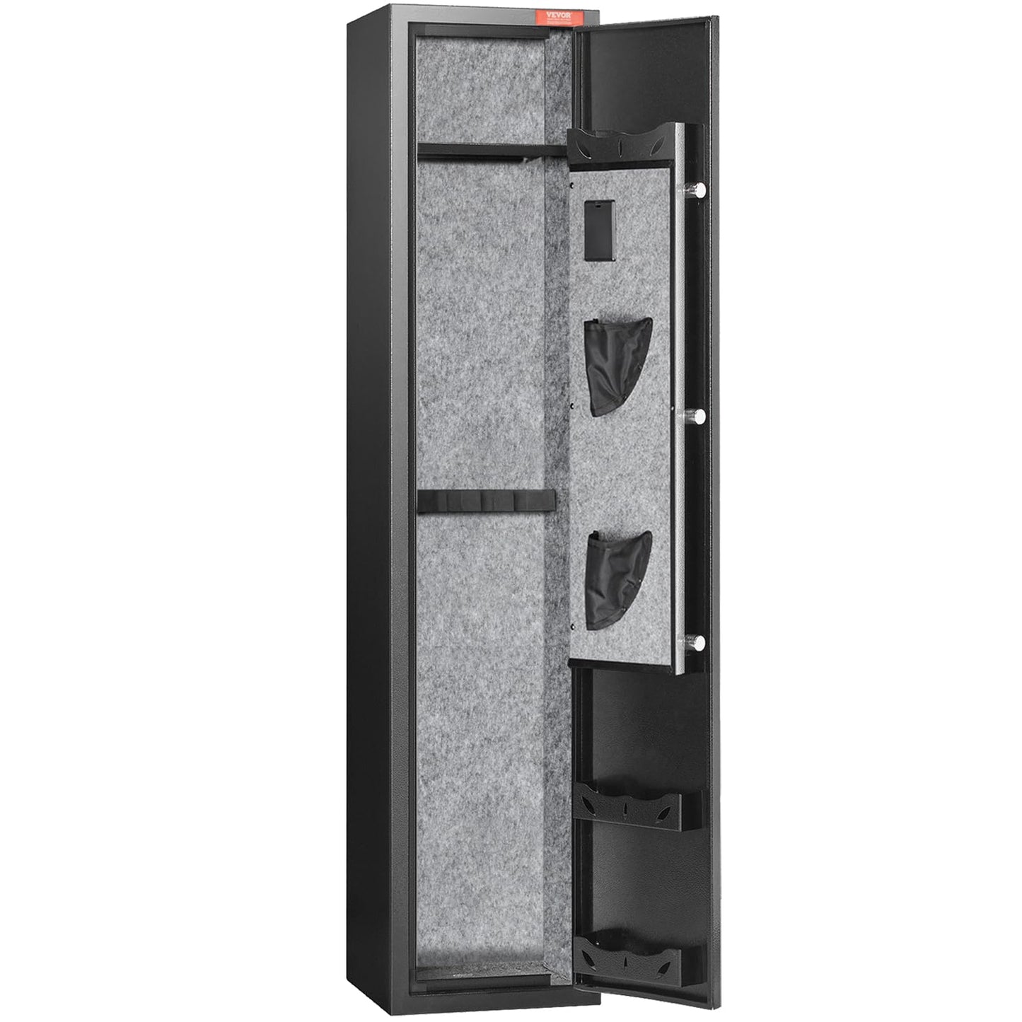 VEVOR 5 Rifles Gun Safe, Rifle Safe with Fingerprint Lock, Quick Access Gun Storage Cabinet for Shotguns with Removable Shelf & Pistol Rack