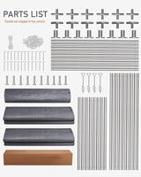 Hipicute 10 x 20 x 10 Ft Heavy Duty Carport with 180G Side Walls, Front and Rear Doors, Portable Garage for Trucks, Boats, and SUVs - Gray Hipicute