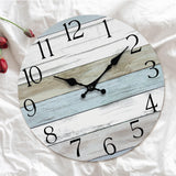 HYLANDA Wall Clock, Silent Non Ticking Wall Clocks Battery Operated, Rustic Wooden Clocks Decorative for Kitchen, Bathroom, Bedroom, Living Room, (8 Inch) HYLANDA
