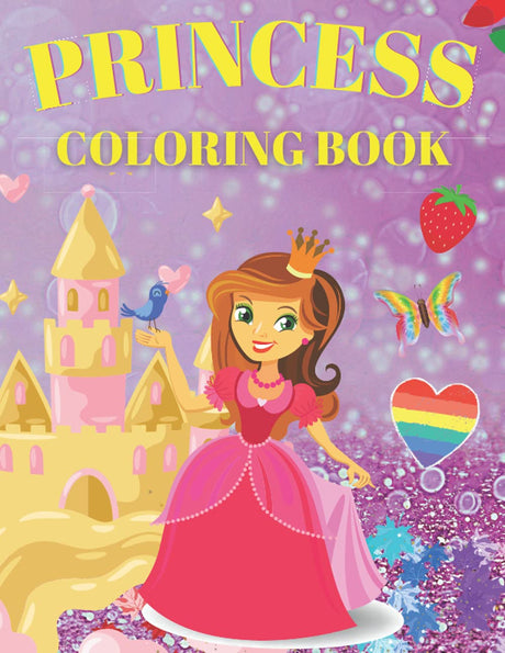 Princess Coloring Book: Cute And Adorable Princess Coloring Book For Girls Ages 3-9 WoodArtSupply