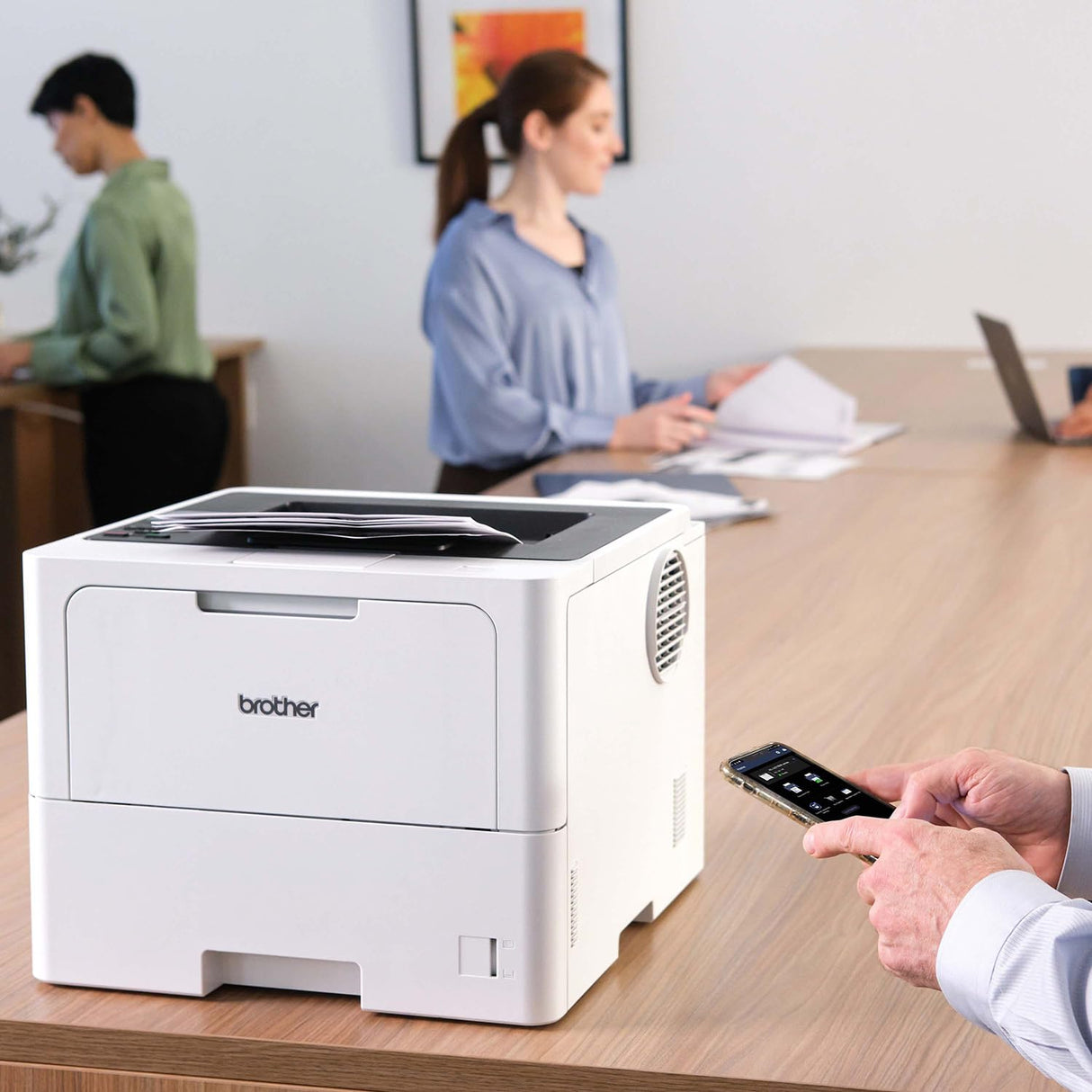 Brother HL-L6210DW Business Monochrome Laser Printer with Large Paper Capacity, Wireless Networking, and Duplex Printing, White Brother