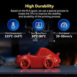 JUSTMAKER TPU 95A 3D Printer Filament, Suitable Resilience, Upgrade Cardboard Spool, 1kg, Dimensional Accuracy +/-0.05mm, 1.75mm, Black JUSTMAKER