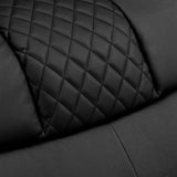 COMHOMA Power Recliner Chair PU Leather Electric Massage Recliner Sofa for Living Room Home Theater Seating with Cup Holders and LED Lighting(Black) COMHOMA