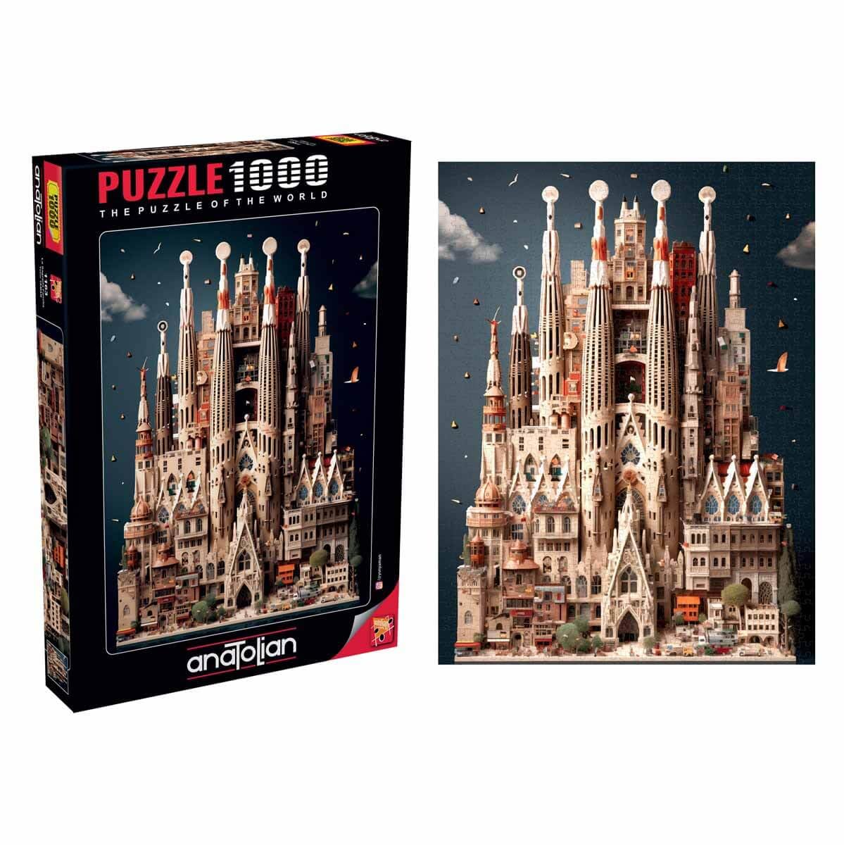 Anatolian Puzzle - La Sagrada Familia, 1000 Piece Puzzle, #1163 Anatolian