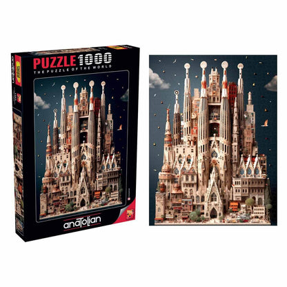 Anatolian Puzzle - La Sagrada Familia, 1000 Piece Puzzle, #1163