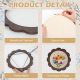 4 Sets Wood Embroidery Hoop Frame 8 Inch Sunflower Embroidery Display Frame Large Round Wooden Embroidery Frame for Finished Cross Stitch Hoop Frame DIY Decor Sewing Ornaments WHXGG