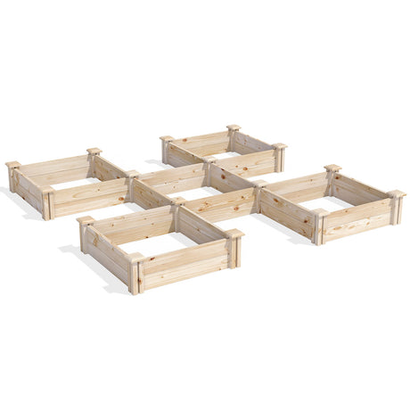 Greenes Fence Original Pine Raised Garden Bed, X Shape, 6' x 6' x 7" - Made in USA with American Pine Greenes Fence