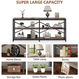 Tribesigns 70.9 Inch Industrial Console Table with Storage Shelves for Living Room and Entryway Tribesigns