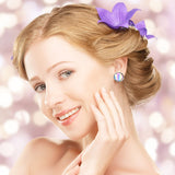 200 Pieces Sublimation Stainless Steel Blank Stud Earring Set Includes 50 Bezel Blank Setting 50 Aluminum Sheets with 50 Glues 50 Glass Discs for DIY Jewelry Findings, Earring Making (Silver, 10 mm) Hicarer