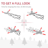 HOMCOM 6' Tall Unlit Snow-Flocked Slim Artificial Christmas Tree with Realistic Branches and 492 Tips HOMCOM