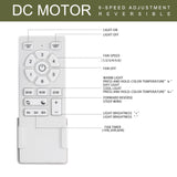 FINXIN Indoor Ceiling Fan Light Fixtures Remote LED 52 Brushed Nickel Ceiling Fans for Bedroom,Living Room,Dining Room Including Motor,Remote Switch FINXIN