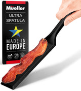 Mueller EuroPhoria Series Spatula, Heat Resistant Nylon Kitchen Turner, Cooking Utensils for Flipping Pancakes, Eggs, Burgers, Crepes and More, Perfect for Nonstick Cookware, Black MÜELLERHOME