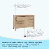 Graco Noah 6-Drawer Dresser (Driftwood) – GREENGUARD Gold Certified, Wood Dresser for Bedroom, Kids & Nursery Storage Chest, Safety Interlocking Drawers, Pre-Installed Tracks, Kids Chest Graco