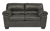 Signature Design by Ashley Bladen Faux Leather Loveseat, Gray Signature Design by Ashley