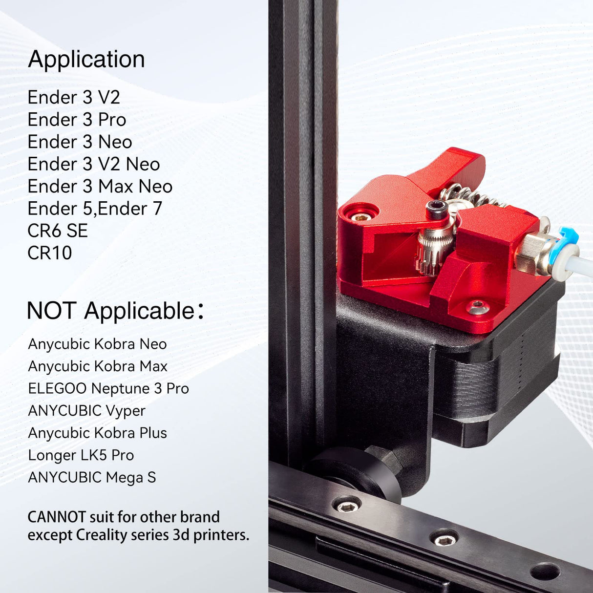 Redrex Dual Gear Ender 3 Extruder with Nema 17 Stepper Motor Upgrade Kit for Ender 3 V2, Ender 3 Pro, Ender 3 Neo Series, Ender 5 Series, CR6 SE, CR10, Voxelab Aquila 3D Printer TPU Supported REDREX