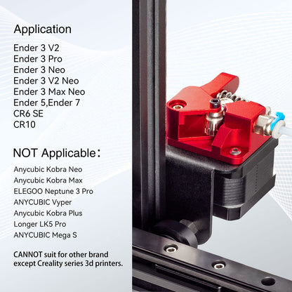 Redrex Dual Gear Ender 3 Extruder with Nema 17 Stepper Motor Upgrade Kit for Ender 3 V2, Ender 3 Pro, Ender 3 Neo Series, Ender 5 Series, CR6 SE, CR10, Voxelab Aquila 3D Printer TPU Supported - WoodArtSupply