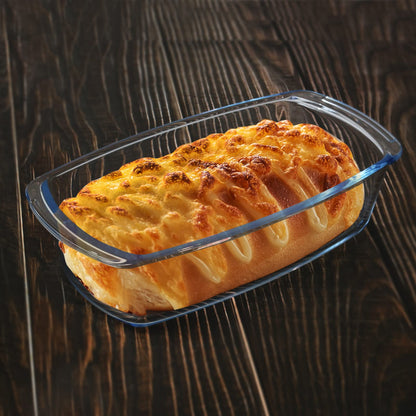 M MCIRCO 6-Piece Glass Loaf Pan with Lids Set, Meatloaf Pan With Airtight Lids, Loaf Pan For Bread, Cake, Pastries, Easy Grip, Fridge-to-Oven (1800ML/1.9Qt/ 7.2 Cups)