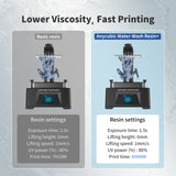 ANYCUBIC Water Washable Resin, 3D Printer Resin with Low Viscosity and Fast Printing, 405nm High Precision UV-Curing 3D Resin, Photopolymer Resin for 8K Capable LCD DLP 3D Printing (Grey, 1kg) ANYCUBIC