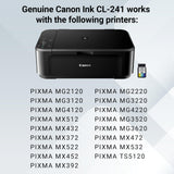 Canon CL-241 Genuine Color Ink Cartridge, Compatible with MG2120/3120/4120, MX512/432/472/372/392/522/532/452, MG2220/3220/4220/3520/3620, TS5120 Canon