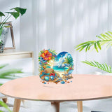 ARPADAMO Diamond Art Tabletop kit for Adult,DIY Diamonds Painting kit,Summer Beach Diamonds Painting for Adult, 7.2x7.2 inch Acrylic Diamonds Painting Board Kit, Special Crystal Diamond ARPADAMO