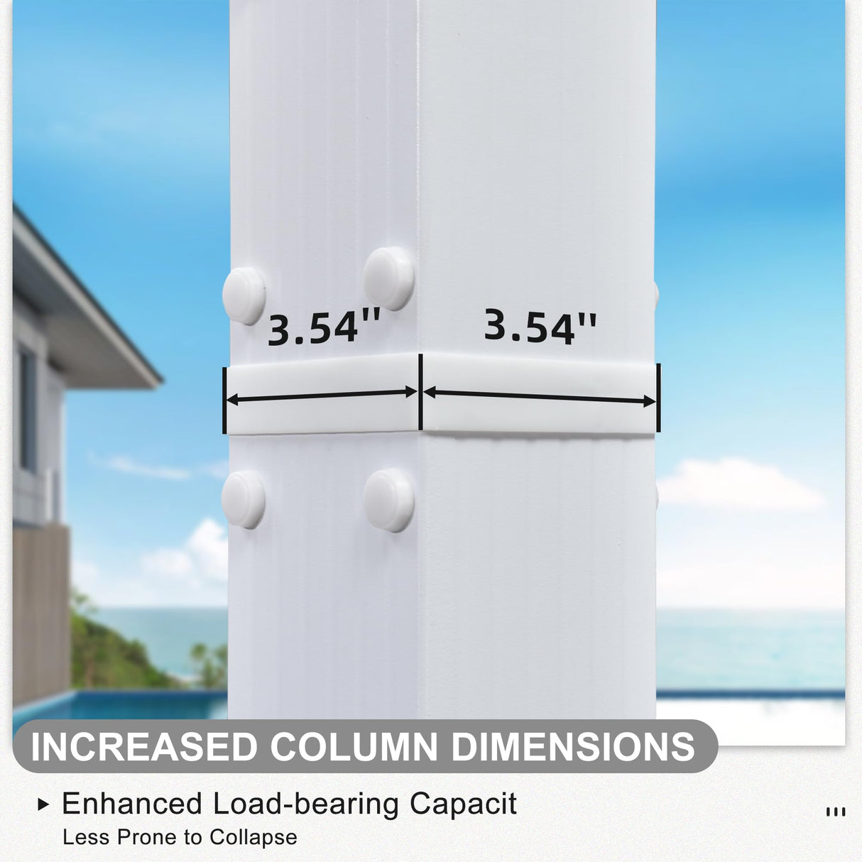 PURPLE LEAF 10' x 10' Outdoor Retractable Pergola Heavy-Duty Aluminum DIY White Pergola with Sun Shade Canopy Patio Modern Shelter for Garden Yard Deck Grape Trellis, Grey PURPLE LEAF