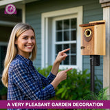 SISTERBIRD Bird Houses for Outside, Premium Wooden Bluebird Houses for Outside, Assembly Birdhouses for Outdoors, Weatherproof Bird House, Bluebird Finch Swallow Wren Chickadee SISTERBIRD