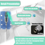 XIFOWE Clog Poke 3D Printer Accessories, Φ1.7mm L200mm Prolong Throat Piercing Needle Tool for Any 1.75mm Nozzles, 3D Printer Nozzle Cleaning Kit, Removable Needle, Quick Dredging, Reuse The Handle XIFOWE