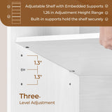 Yaheetech 7-Tier Open Bookcase and Bookshelf, Modern Simple Floor Standing Display Storage Shelves with Top Open Compartment for Home Office, Living Room, Bed Room - White Yaheetech