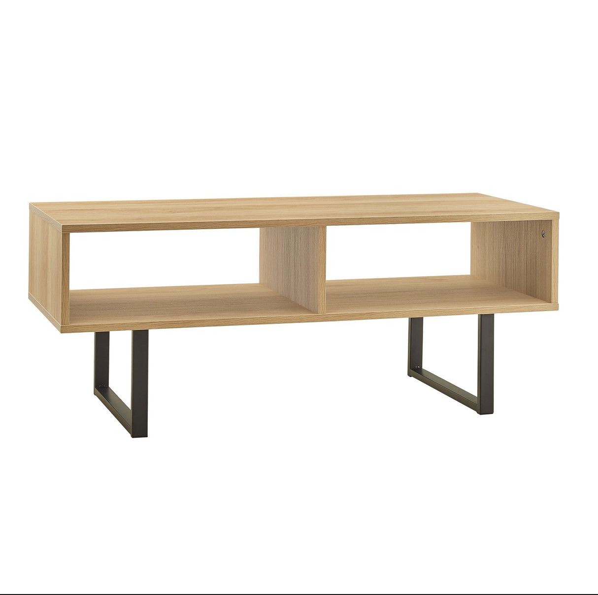 ClosetMaid 1311 Rectangular Wood Coffee Table with Storage Shelves, Natural ClosetMaid