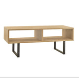 ClosetMaid 1311 Rectangular Wood Coffee Table with Storage Shelves, Natural ClosetMaid