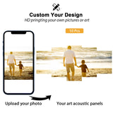 MecTo 10 Pack Custom Soundproof Panels, Personalized Sound Absorbing Wall Art, Customized Acoustic Panels, Self-Adhesive Acoustic Panels Home & Office Decor (78.7×39.3in) MecTo