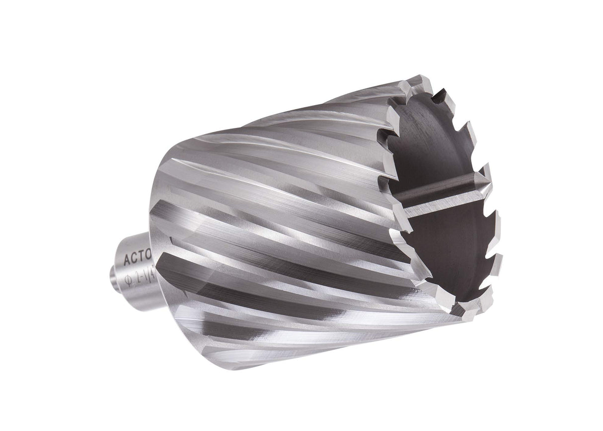 ACTOOL 2-1/4" Diameter × 2" Depth of Cut HSS ANNULAR Cutter with 3/4'' Weldon Shank ACTOOL