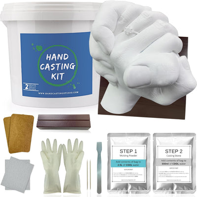 Hand Casting Kit Couples | Keepsake Hand Mold kit Couples for Holiday Activities, with Base & Card Stand Molding Kits for Adults, Wedding, Friends, Plaster Hand Mold Casting Kit