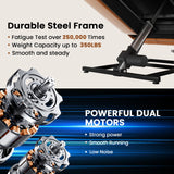 Couchus Large Dual Motor Power Lift Recliner Chair with Massage and Heat for Elderly People, Infinite Position,USB Ports and Remote Control,Breathable Leather Couchus