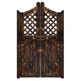 Swinging Cafe Doors,Retro Cowboy Bar Saloon Door,Louvered Solid Wood Handmad Gate for Counter Partition Patio Garden Entrance Decoration,Auto Close Stainless Steel Hinges,Custom (W 41in x H 39in) NIANXINN