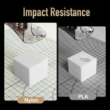 YXPOLYER 3D Printer Filament Nylon Filament PA6 2.2 lbs 1kg White Nylon with Heat-Resistant AMS-Compatible Spool, 3D Printing Filament Easy PA 1.75mm yxpolyer