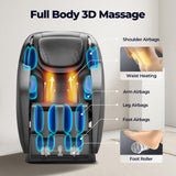BOSSCARE Zero Gravity SL-Track Massage Chair: 2025 3D Full Body Recliner - Back Heating Deep Stretching Massage Chairs for Home Office - Body Scanning HiFi Bluetooth BOSSCARE