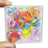 50 Colorful Knitting Markers - Crochet Clips & Pins, Locking Stitch Markers, DIY Craft Plastic Safety Pins, Weave Stitch Needle Clip Counter (10 Colors) TTSAM