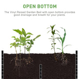 sunny cosy 6' x 3' Vinyl Raised Garden Bed Screwless Planter Box for Gardening, Whelping Pen and More sunny cosy