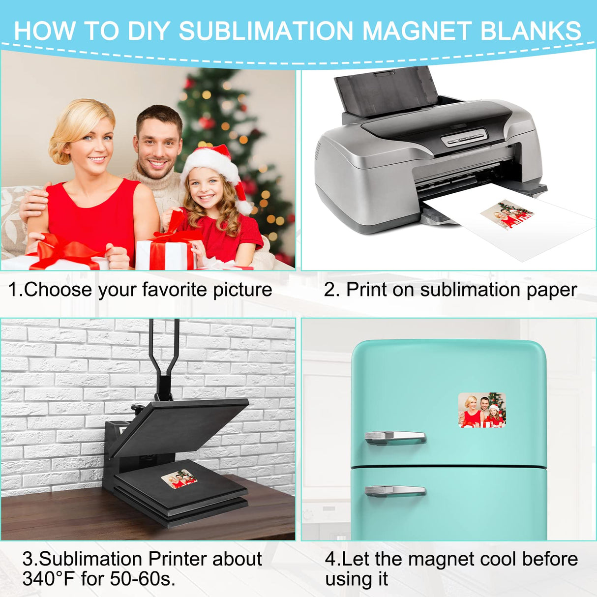 Xuhal 60 Pcs Sublimation Magnets Blanks Car Sublimation Blank Magnets Bulks DIY Decorative Magnets for Home Kitchen Refrigerator Microwave Oven Wall Door Decoration or Office Calendar (2.6 x 3.5 Inch) Xuhal