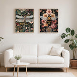 2 Pack Paint by Numbers Kit for Adults, Dragonfly Bee Paint by Numbers for Adults, DIY Adult Painting by Numbers Beginners on Canvas Acrylic for Home Wall Art Decor 12x16Inch (Rolled Package) Mandun