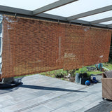 Outdoor Bamboo Shades for Patio, Bamboo Window Blind Roll Up Waterproof Woven Reed Roller Shades Natural Blackout Curtains Cordless With Lifter, 24" 32" 36" 48" 55" 62" 76" Width(66"W x 48"H) KAKVSRBPER