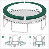 SONGMICS Replacement Trampoline Safety Pad Mat, 12 ft (144 Inches) Removable Spring Cover, UV-Resistant, Tear-Resistant, Edge Protection, Standard Size, Dark Green USTP012C02 SONGMICS