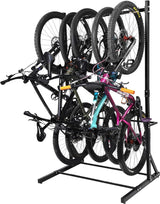 Yes4All Freestanding Bike Storage Rack, 300 Lbs 5 Levels Sturdy Steel Vertical Bike Rack, Bike Racks for Home and Garage Organizer, Indoor/Outdoor Bike Storage Rack Yes4All